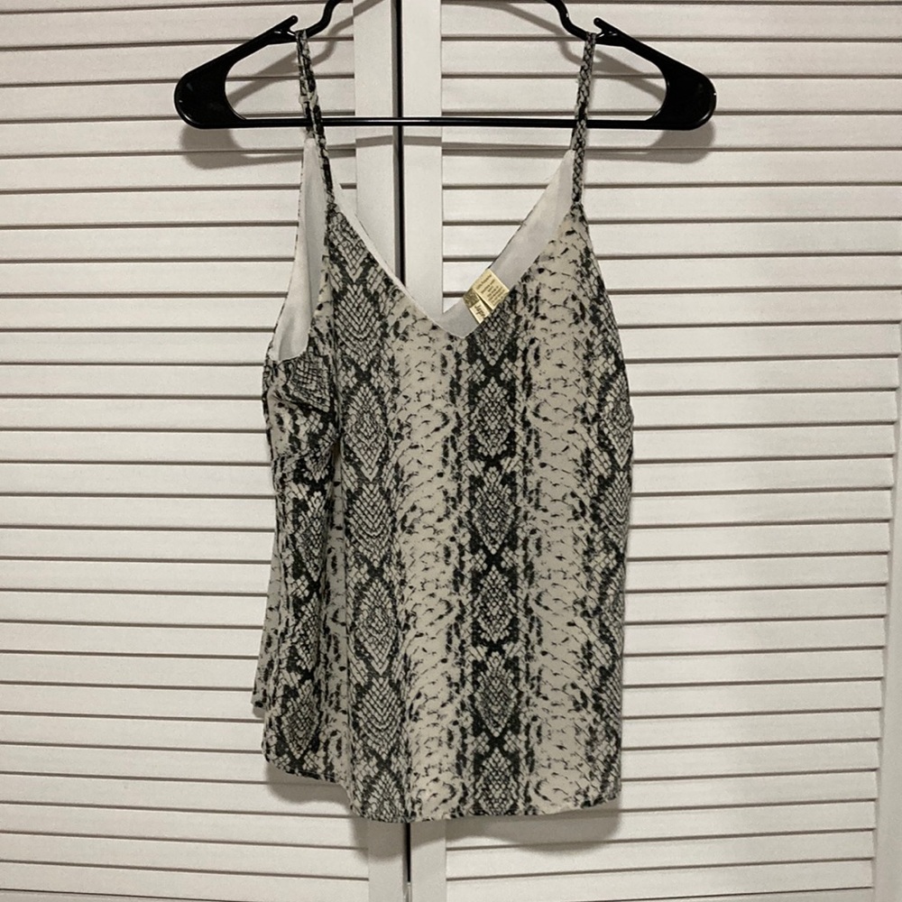 Snakeskin sleeveless top, size medium
